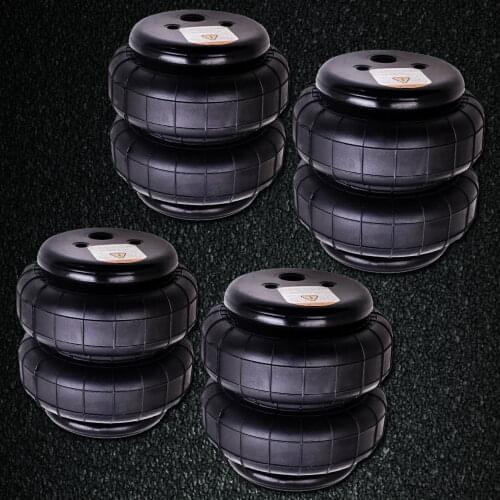 4x Air RideStrut Bag Standard 2500lb 1/2"npt Single Port Heavy Duty Truck