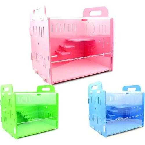 Portable Breathable Hamster Cage Guinea Pig Habitat Small Animals Climbing Playing Cage For DIY Wooden Ferret Hamster Rat House