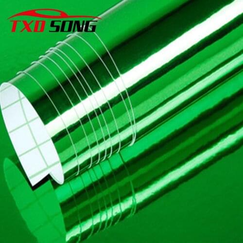 Premium quality Green chrome mirror film for car body decoration Green Mirror Film with air free bubbles 10/20/30/40/50/60x152cm