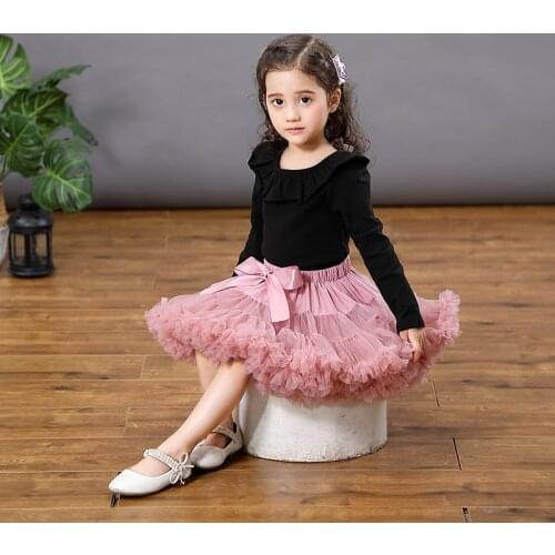Drop shipping 1-15Y Girls Tutu Skirt Fluffy Children Ballet Kids Pettiskirt Baby Girl Skirts Princess Tulle Party Dance Skirts
