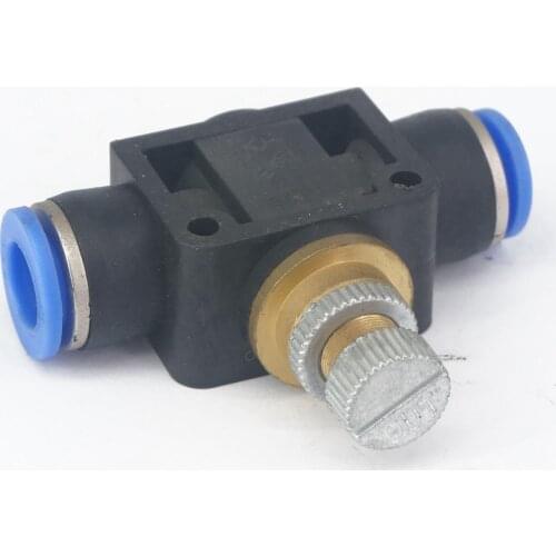 Push Fit Tube O/D 10mm Pneumatic Push In Flow Speed Control Valve Union Quick Release Air Fitting 0.8 Mpa