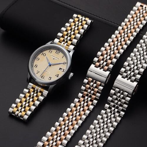 24mm 23m 22mm 21mm 20mm 19mm 18mm 16mm 14mm 12mm Metal Watch Band Premium Solid Stainless Steel Watch Bracelet Straps Curved End