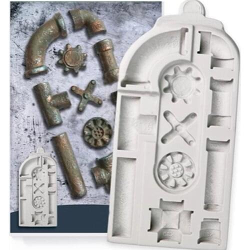 Rusty Pipes Silicone Molds Fondant Cake Decor Tools Silicone Molds Sugarcrafts Chocolate Baking Tools Cakes Gumpaste K626