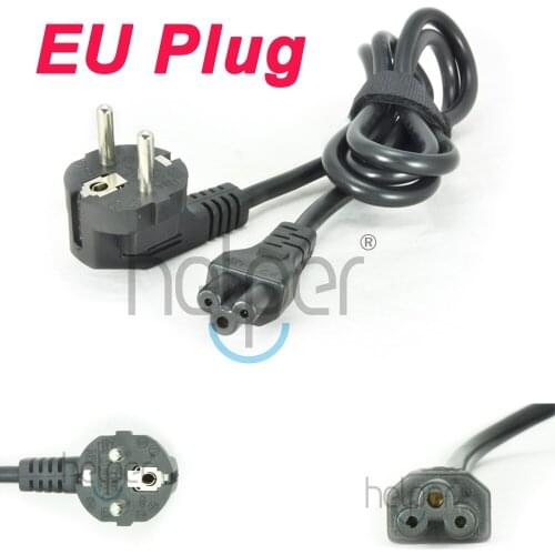 EU EUROPEAN 3 Prong 2 Pin AC Laptop Power Cord For Asus HP Sony Dell Lenovo Acer Sumsung Toshiba Fujitsu Free Shipping