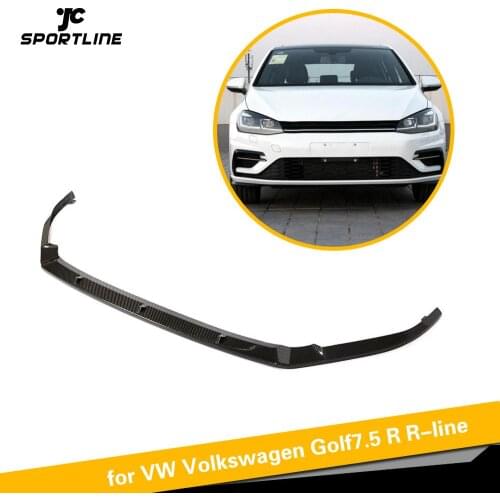 Carbon Fiber Front Bumper Lip Spoiler for Volkswagen Golf 7.5 MK7.5 R20 R-Line 2018 2019 2020 Front Bumper Lip Splitters