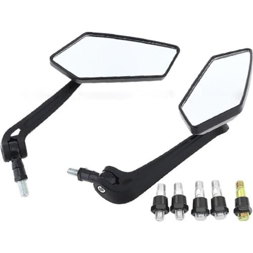 TiOODRE Universal Pair Motorcycle Rear Mirror Scooter 8mm 10mm Motorbike Modification Back Side Mirrors for HONDA YAMAHA SUZUKI
