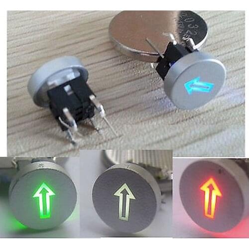 YOCOMYLY Blue/Red/Green/Yellow 10mm Cap Arrow 12V 50mA Momentary Tact Push Button Switch