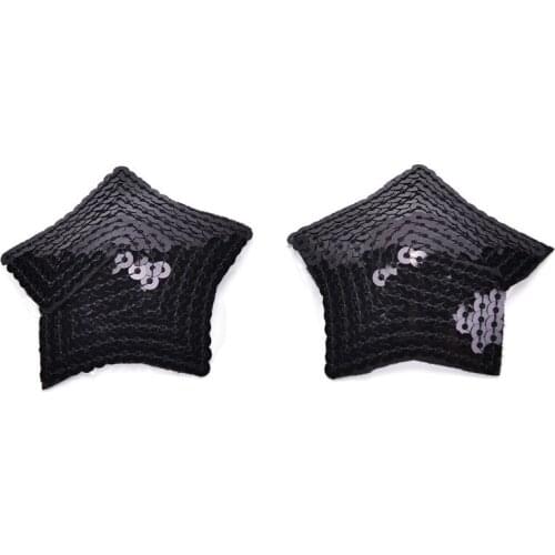 1 Pair Women Sexy Pentagram Sequins Nipple Cover Star Shape Pasties Ladies Nipple Covers Clubwear Nipple Stickers