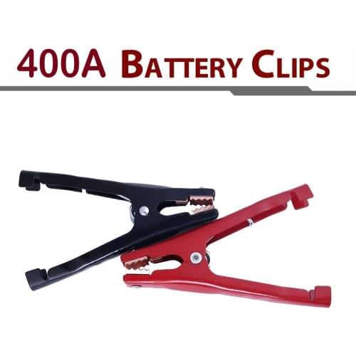 2pcs 400A Battery Clips Booster Test Clamps For Car Battery Cable Starter RD/BK Car Electronics mar8