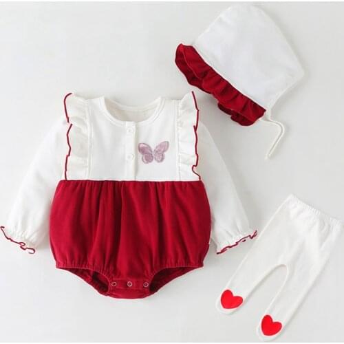 Autumn Girls 2pcs Princess Clothes Set Infants Toddler Baby Kids Children Cover Diaper Romper+Heart Leggings Pants Outfit S12798