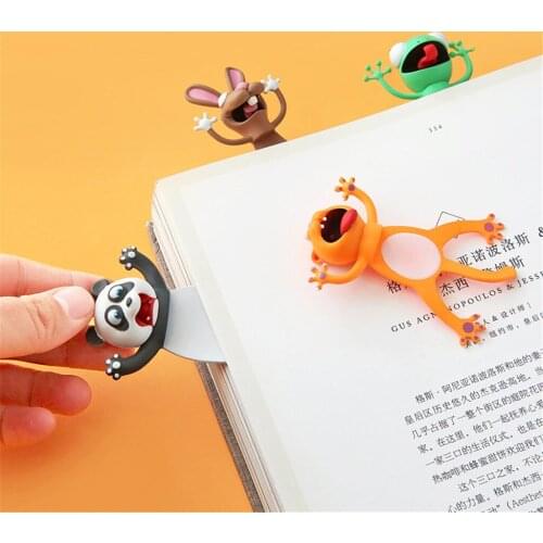 3d Stereo Lovely Cartoon Animal Bookmarks Pvc Material Creative Book Markers Office School Stationery For Gift Bookmark #50g