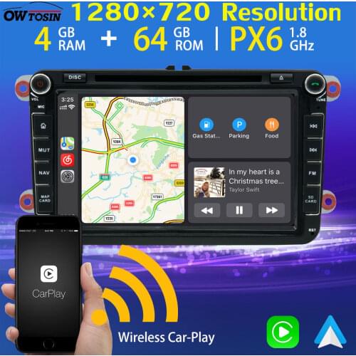 8" Android 10.0 1280*720P Car DVD Multimedia Player For VW Passat Golf 5 Tiguan T5 Jetta Sharan Sagita Cupra Leon Seat GPS Radio