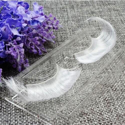 HBZGTLAD White Eyelashes Natural Long Cross Strip False Eye Lashes