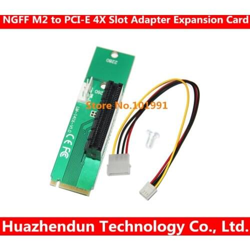 Free DHL/EMS 100PCS/LOT NGFF M2 to PCI-E 4X Slot Adapter Card M key M.2 port SSD Port to PCI Express Expansion Card