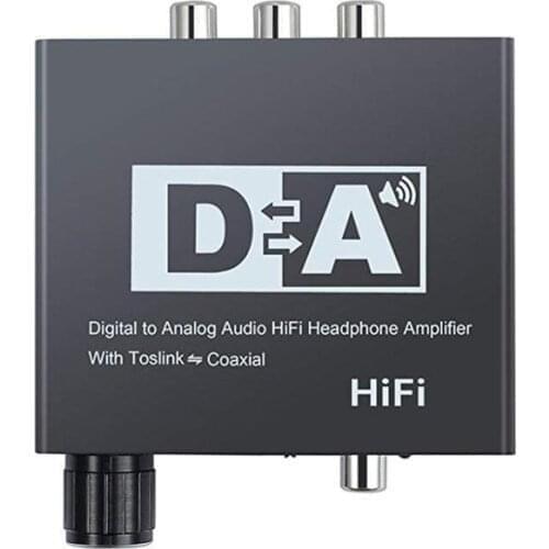 DAC Optical Toslink to Coaxial and Coxial to Optical Toslink RCA 3.5mm with optical cable or dc cable or power adapter