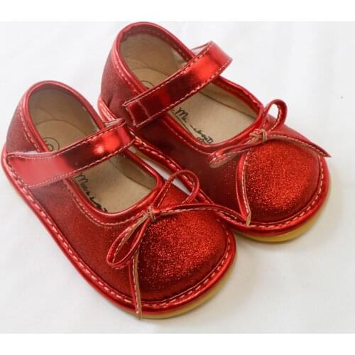 Kids Shoes Princess Glitter Girls School Shoes Red Children Leather Party Dress Flat Little Girls Shoes Baby Casual Sneaker
