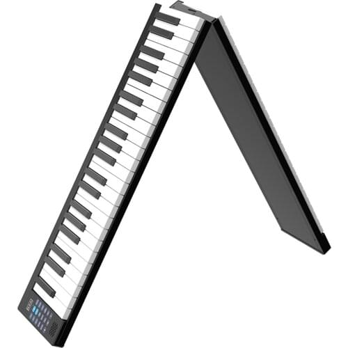 88 Keys Keyboard Electronic Piano Portable Digital Piano with LCD Display Built-in Speakers Rechargeable Battery BT Connectivity