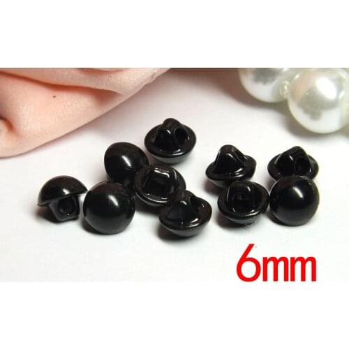 Bulk mushroom pearl shirt buttons 6mm Children round sweater chain button animal eyes 50pairs/lot pearl buttons