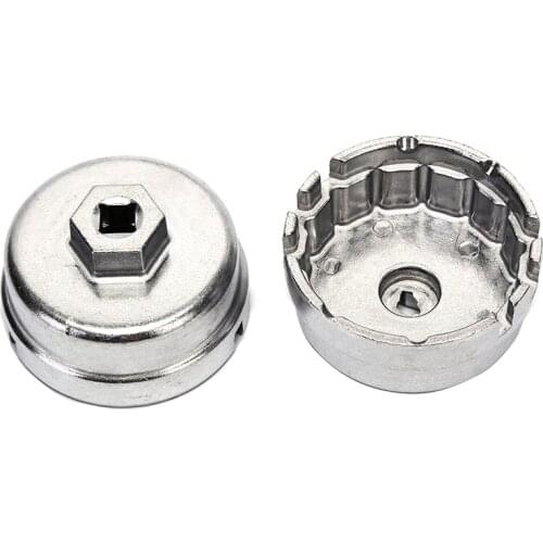 64.5mm Aluminum Wrench Cap Socket Remover Tool for Lexus Toyota Lexus Corolla Highlander RAV4 Camry Universal Housing Oil Filter