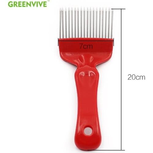 Beekeeping Tools 1PCS Good Quality 18 Pin Stainless Steel Tines Comb Uncapping Fork Needle Scratcher Two-color Cut Honey Bee