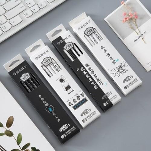 12pcs/set Xueba Kids Pencil Pencil with Eraser Cute Stationery Cute Pens and Pencils Pencils for School Kawaii School Supplies