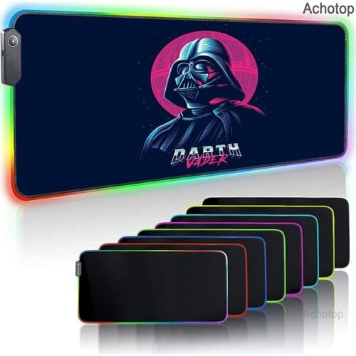 RGB Star Wars Mouse Pad Gaming Computer Mousepad RGB Large Mouse Pad Gamer Mousepad Carpet Big Led Mouse Pad Desk Play Desk Mat