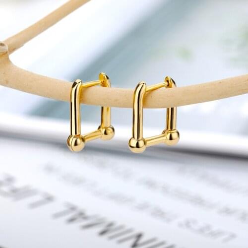 Hot Trendy Cute Nickel Free Earrings Fashion Earrings Square Stud Earrings For Women Brincos Statement Earrings Jewelry Gift