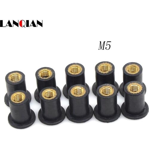 Motorcycle Accessories Rubber Well Nuts In Swingarm Sliders Windscreen Wellnuts For Kawasaki Z800 Yamaha R6 Exc BMW Gs 1200