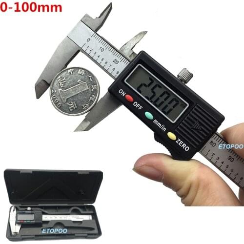 Stainless Steel Electronic Digital Caliper Carbon Fiber Vernier Caliper Gauge Precision Metric Measurement Tool With LCD Screen