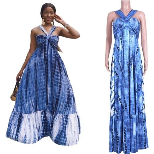 2021 New African Clothes Ankara Dashiki Print Dress Fashion Evening Party Dresses for Women Robe Africaine Sleeveless Skirts