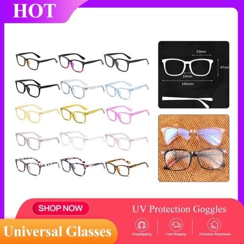Anti Blue Goggles Myopia Glasses Square Round Face Anti Radiation Eyeglass Flat Glasses Full Frame Glasses Clothing Accessorie