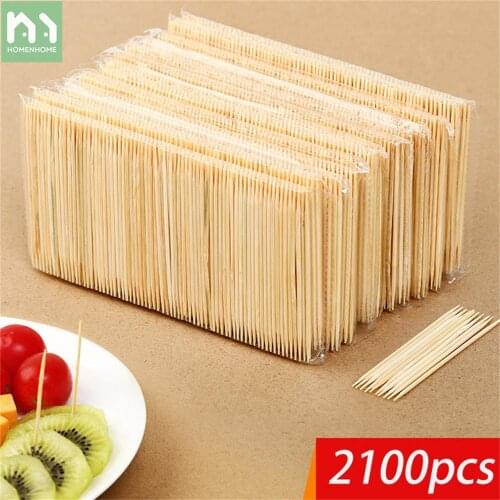 2100PCS/Lot Disposable Double-Ended Bamboo Toothpicks For Hotel Restaurant