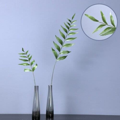 Wholesale Simulation wind shadow leaf single tooth green plant Nordic simple home window decoration decorations