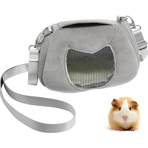 Portable Pet Carrier Outgoing Handbag With Adjustable Single Shoulder Strap Pouch For Sugar Glider Hamster Squirrel Small Animal