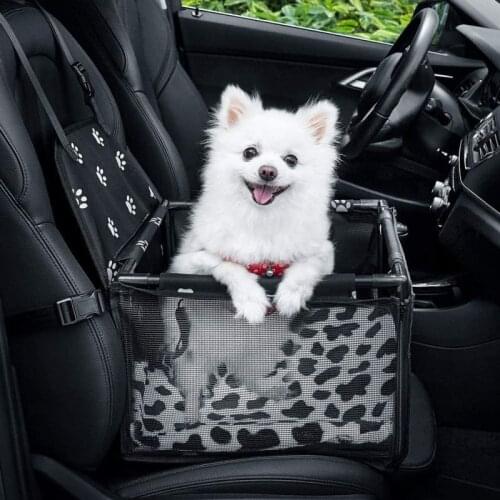 Waterproof Dog Car Seat Booster Carrier With Headrest Strap Pet Cat Travel Cage Oxford Breathable Folding Washable Cover Bag