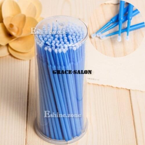 100PCS Portable Disposable Extension False Eyelash Sticks Micro Brush Applicators Mascara Wands Cleaning Sticks Makeup Tools