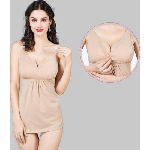 Nursing Suspender Thin Vest Spring Summer Pajamas Postpartum Modal Pregnant Women Breast Feeding Underwear Bottomed Shirt