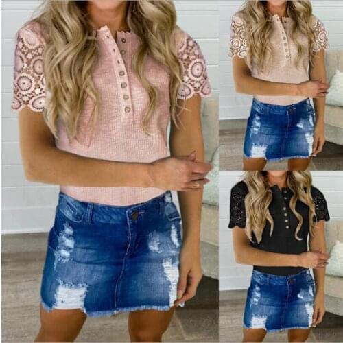 Tops Lace Soft Female Shirt Summer women Sleeves Tops Sleeveless New Fashion Casual Hollow Out Womens Clothing