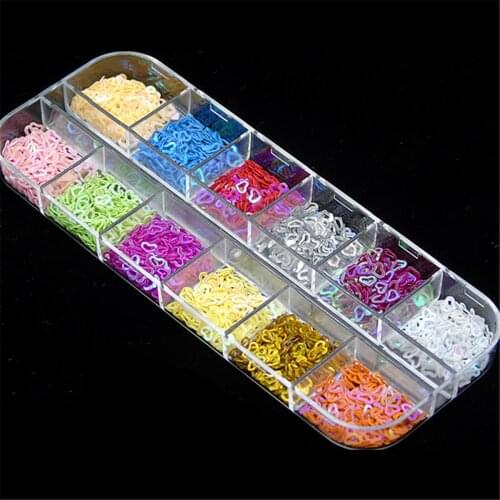 Love Heart Flakes Nails Art Accessoires Hollow Out Peach Heart Sequnins Glitter Slice Charming Nail Decorations Diy Makeup Tools