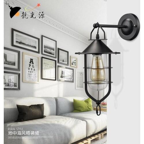 Vintage wall lights rope bedroom corridor dining room bedroom lamp espelho