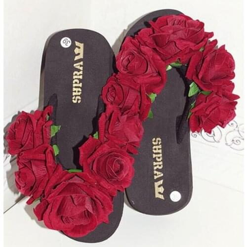 HAHAFLOWER summer women platform sandals pearl beads jelly wedge shoes flower sandals luxury orginal sandal flip flop handmade