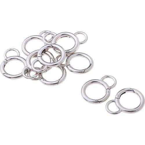 10pcs Zinc Alloy 8 Shape Ring Buckle Spring Open Gate