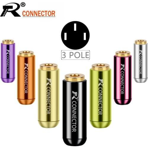 100pcs 3 Poles Stereo 3.5mm Mini Jack Aluminum Shell Female 3.5mm Jack Socket Stereo Wire Connector Headphone Adapter 7 Colors