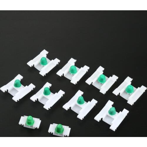 10x Car Door Trim Panel Bumpstrip Clips White Plastic Rivet Retainer Auto Fastener Clip For V W MK3 Golf Long Short Stem