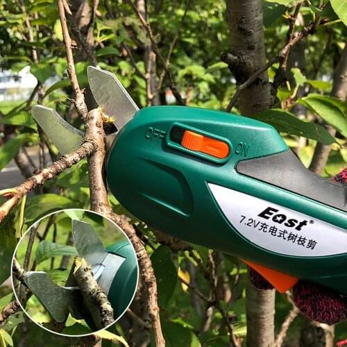 7.2V Cordless Pruning Shears Lithium-ion Gardening Secateurs Rechargeable Pruning Scissors Branch Pruner Trimmer Tools