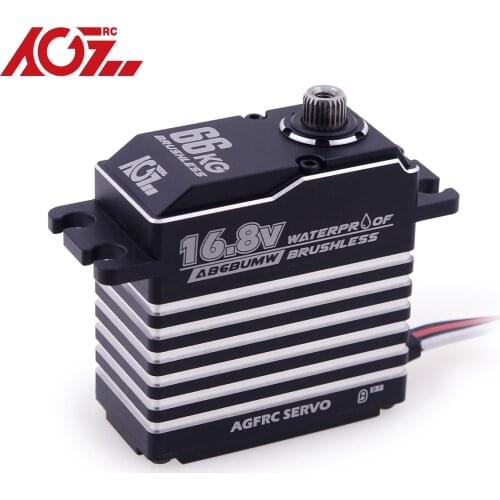 AGFRC A86BUMW 4S Lipo 16.8V Magnetic Waterproof 66KG 0.10Sec Fast Speed HV Brushless Digital Monster Servo for 1/8 RC Modes