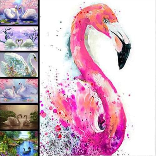 Touoilp 5d diy mosaic art needlework diamond painting swan cross stitch animal Firebird diamond swans embroidery gifts