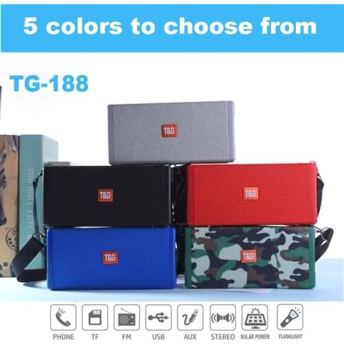 New Bluetooth Speaker Solar Antenna Flashlight Smart Speaker Bluetooth Speaker TG188