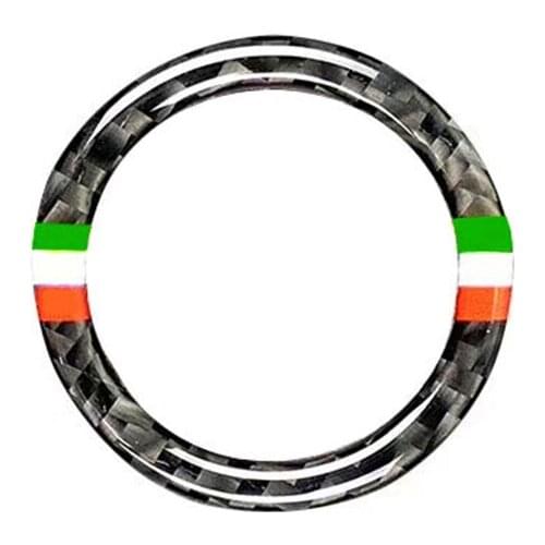 Car Carbon Fiber Engine Start Stop Push Button Ignition Key Ring Decor Trim For BMW 3 series E90 E92 E93 E89 Z4 2009 2010 2011