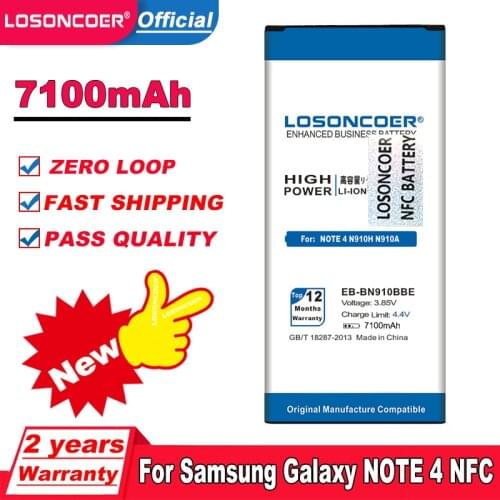 7100mAh EB-BN910BBE NFC Battery For Samsung Galaxy Note 4 NFC Battery Note4 N910H N910A N910C N910U N910F N910FQ SCL24 N910X